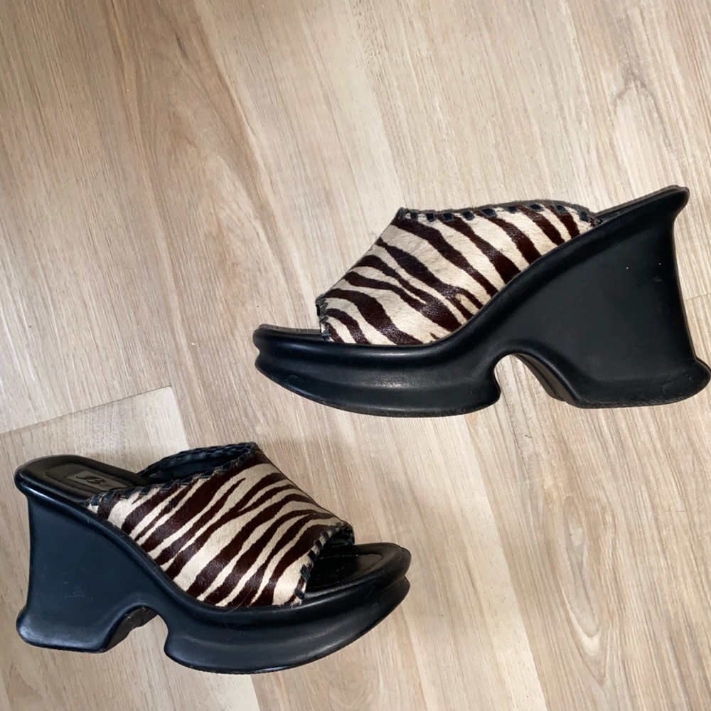 Zebra Wedge Heels